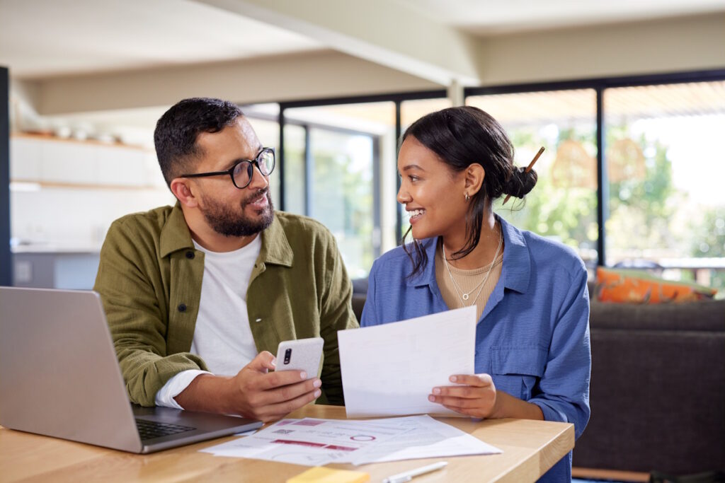 couple discussing financing options