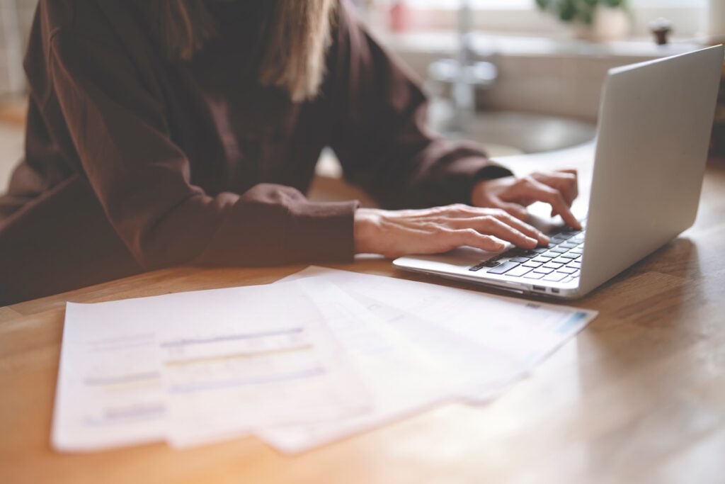 home owner looking at energy bills